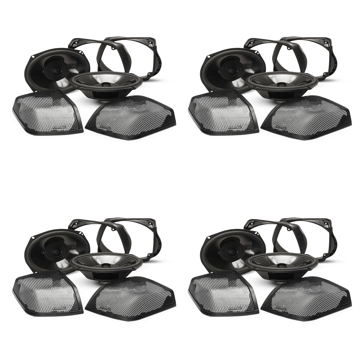 Rockford Fosgate Harley Davidson Road Glide Rear Speaker Audio Kit 4 Pack - 194858