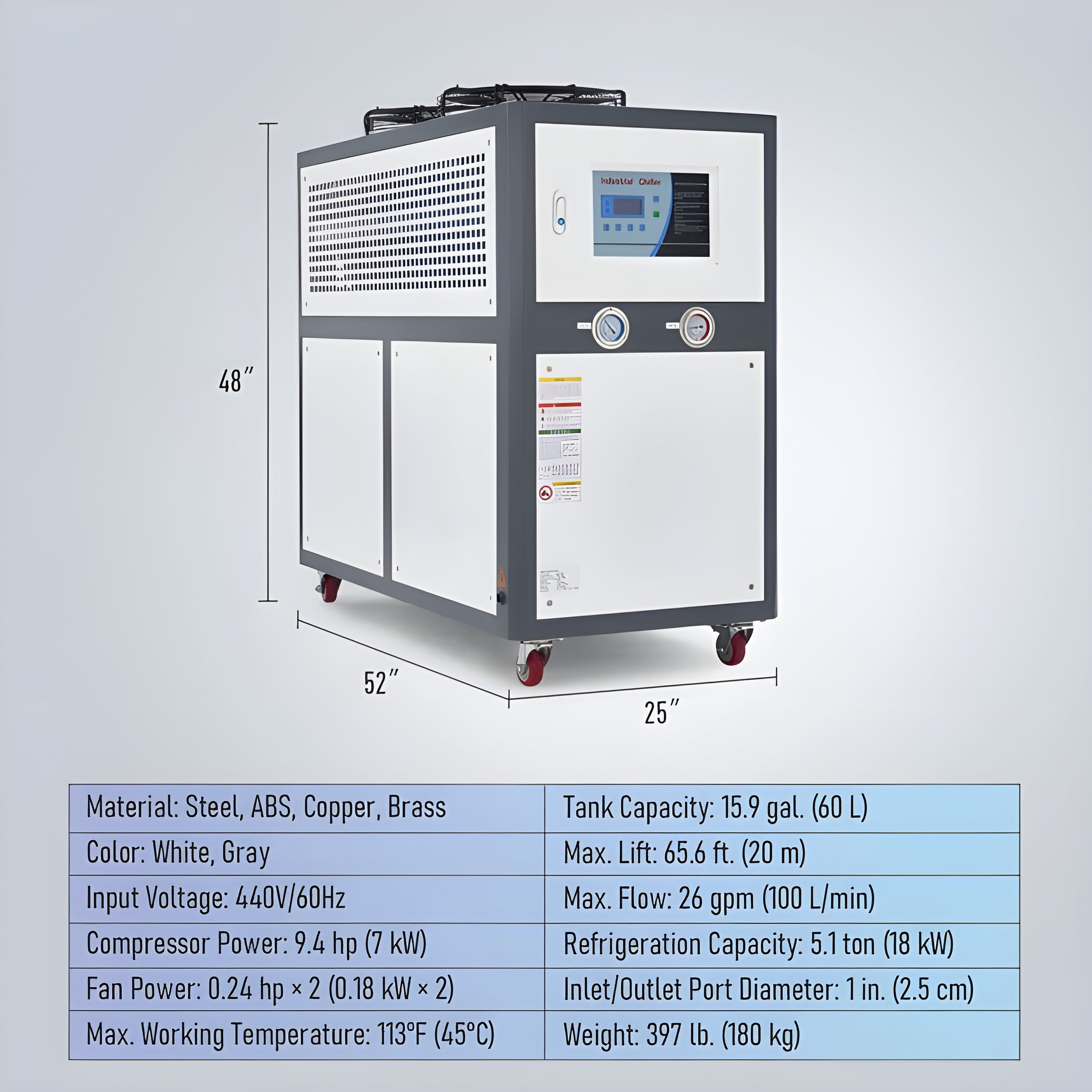 Creworks 5.1 Ton Water Chiller for 16 Gal. Laser & Cnc Cooling Chiller
