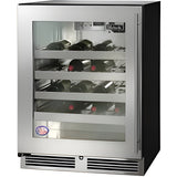 Perlick 24" Wine Reserve w/ Stainless Steel Glass Door, ADA Compliant with 32 Bottle Capacity - HA24WB-4-3