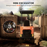 Creworks 23 Hp 1.3 Ton B&s Engine Mini Excavator with 3262lbf / 14.5kn Digging Force