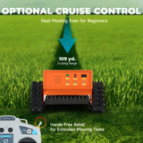 Creworks 21" Remote Control Lawn Mower Zero Turn Hybrid Grass Cutter 0.25 Acre