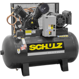 Schulz V-Series Air Compressor 7.5 HP 80 gal. 2-Stage 208-230V 3-Phase Horizontal New - 7580HV30X-3