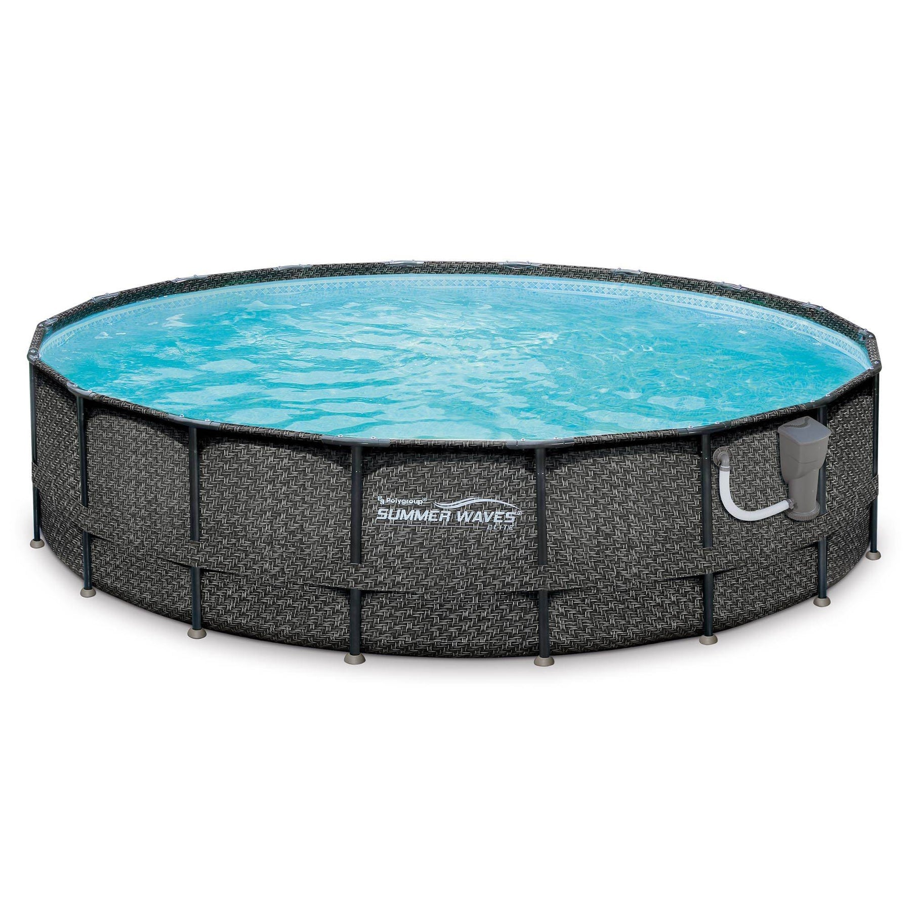 Summer Waves P4A01848B Elite 18ft x 48in Above Ground Frame Swimming Pool Set - 253211