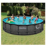 Summer Waves P4A01848B Elite 18ft x 48in Above Ground Frame Swimming Pool Set - 253211