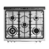 ROBAM 3-Piece Appliance Package - 30-Inch 5 Cu. Ft. Oven Freestanding Gas Range, Under Cabinet/Wall Mounted Range Hood and Dishwasher in Stainless Steel - AP3-7GG10-A671