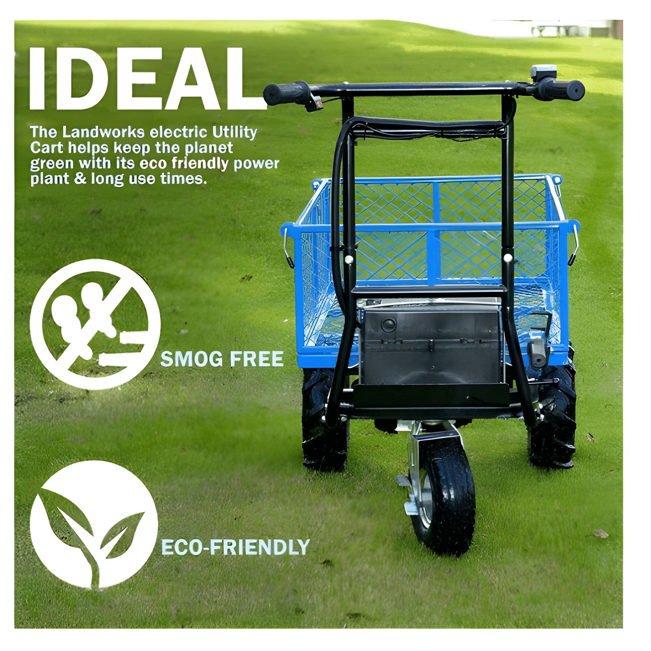 Landworks GUO010 48V Self-Propelled 500 lbs Capacity Electric Utility Wagon New