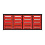 Chery Industrial 7' Garage Storage Cabinets with Workbench 20 Drawers