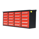 Chery Industrial 7' Garage Storage Cabinets with Workbench 20 Drawers