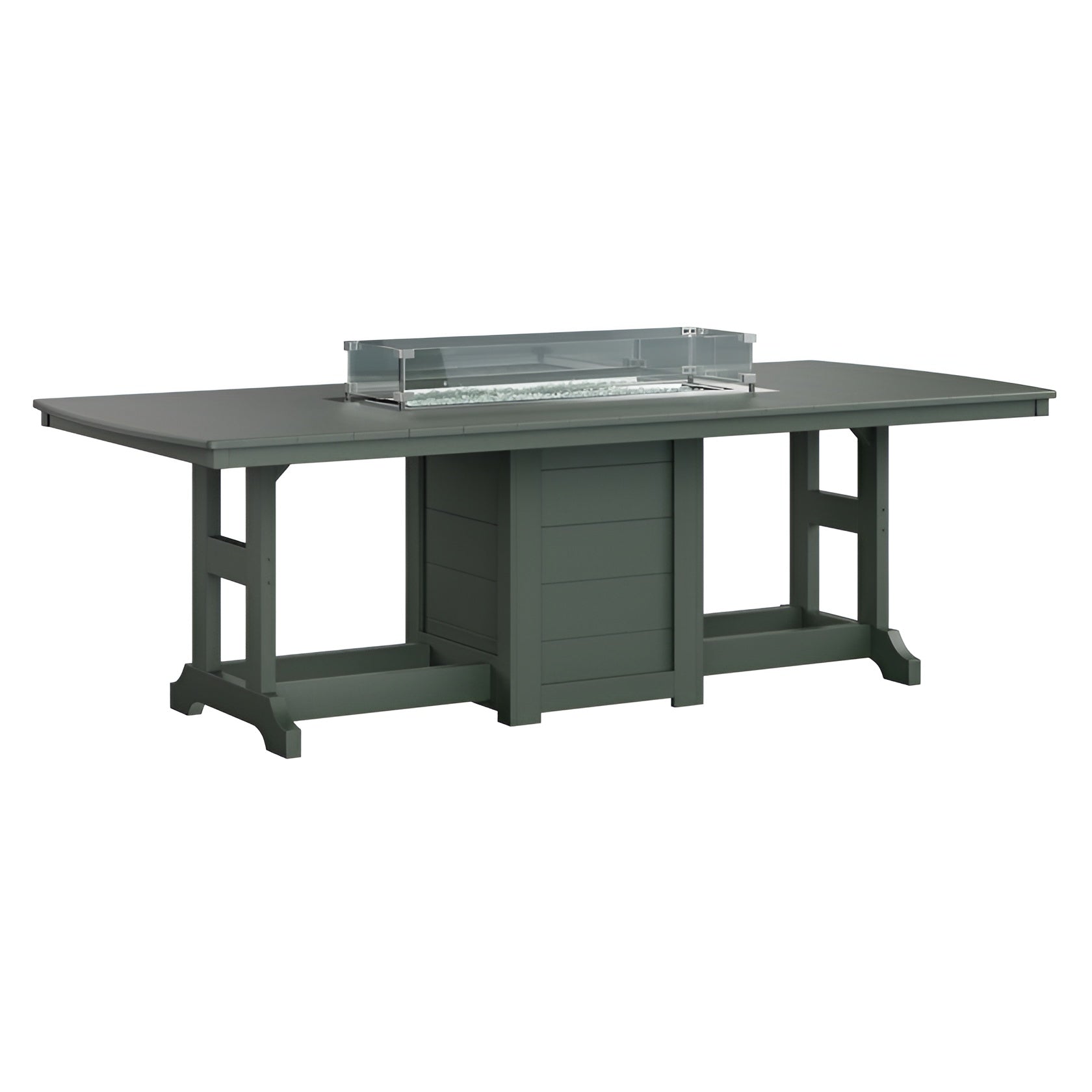 Berlin Gardens Garden Classic 44" x 96" Rectangular Fire Table - Bar Height- GCFT4496BBK