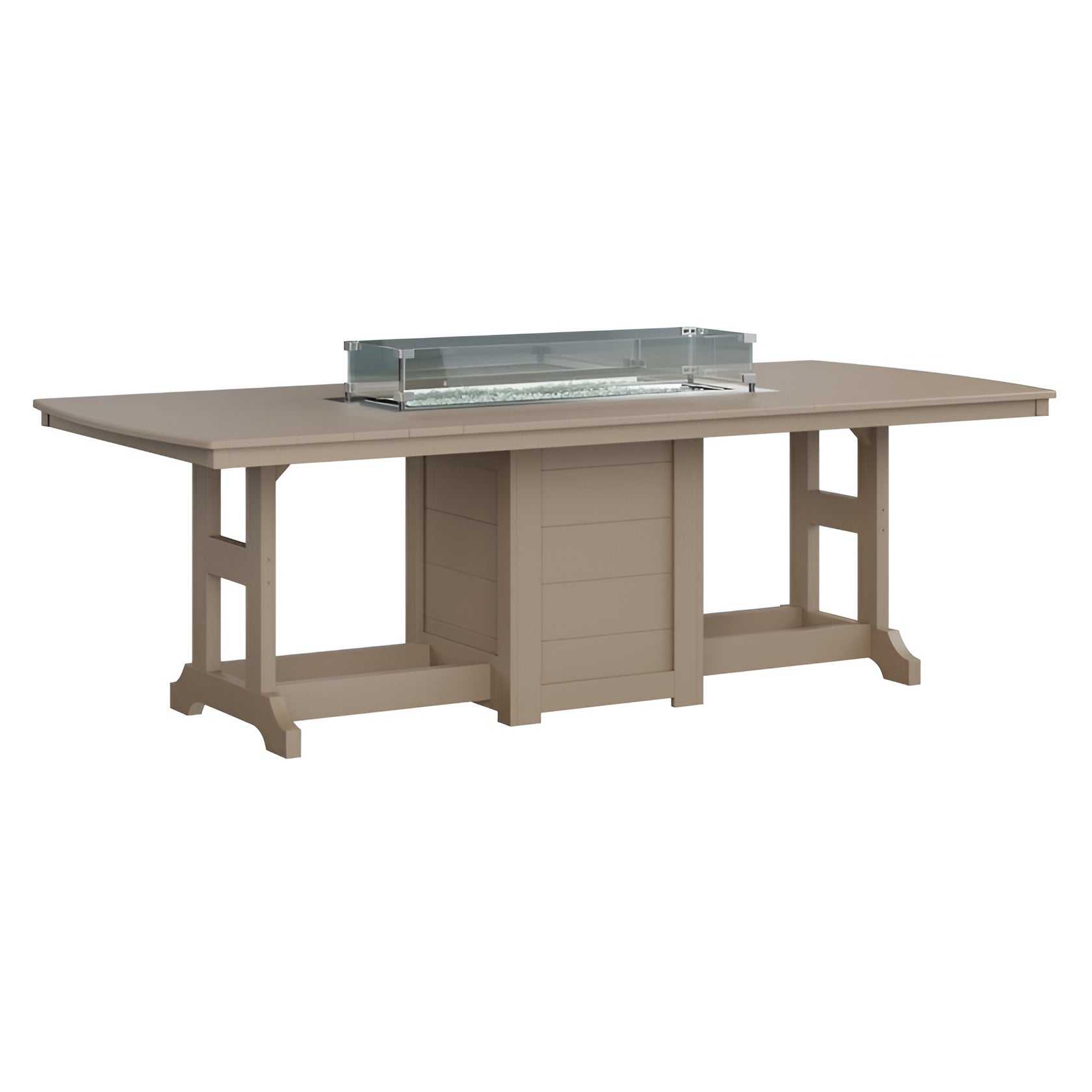 Berlin Gardens Garden Classic 44" x 96" Rectangular Fire Table - Bar Height- GCFT4496BBK