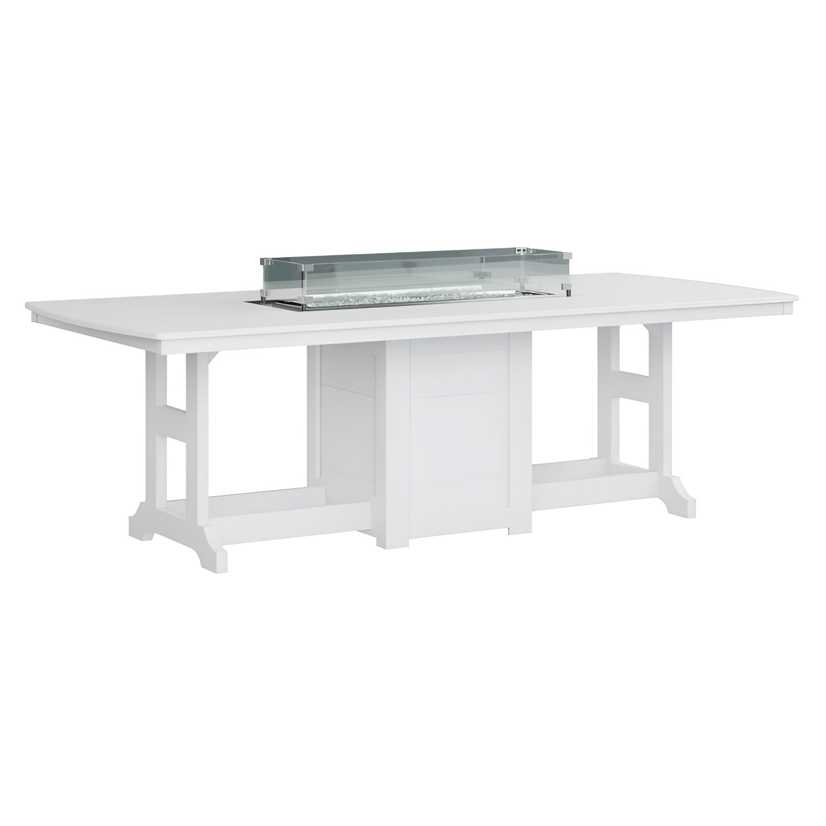 Berlin Gardens Garden Classic 44" x 96" Rectangular Fire Table - Bar Height- GCFT4496BBK