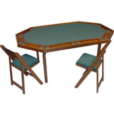 Kestell Deluxe Folding Custom Poker Table Oak Wood 10 Person - 872