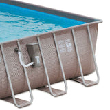Summer Waves 24ft x 12ft x 52in Rectangle Above Ground Frame Swimming Pool Set - 90694