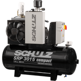 Schulz SRP-3015 Compact II Air Compressor 15 HP 60 gal. 208-230V 3-Phase Horizontal New - 970.3454-0/F