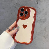 Silvery Heart Pattern Phone Case,