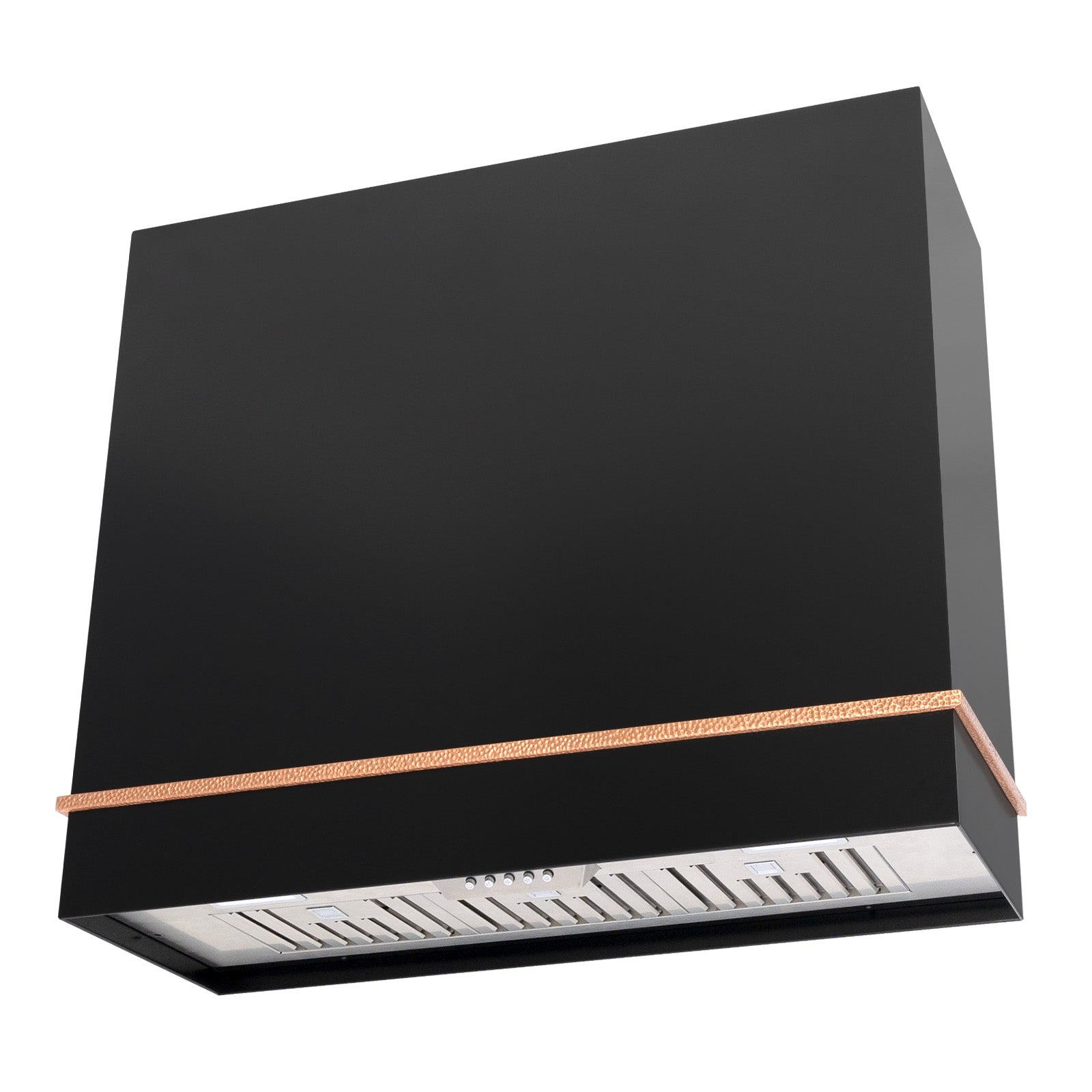 Akicon 36" Stainless Steel Range Hood & One Stacks, 600 CFM Wall Mount Vent Hood with - Powerful Vent Motor, Modern Box Kitchen Hood with LED Lights, Charcoal Filter - AK-HS36HA-JBC-48