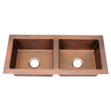 Akicon Equal Bowl Drop-In Copper Kitchen Sink - AKS601-C