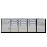 Chery Industrial AS-IS 10ft Storage Cabinet with Workbench 18 Drawers & 2 Cabinets