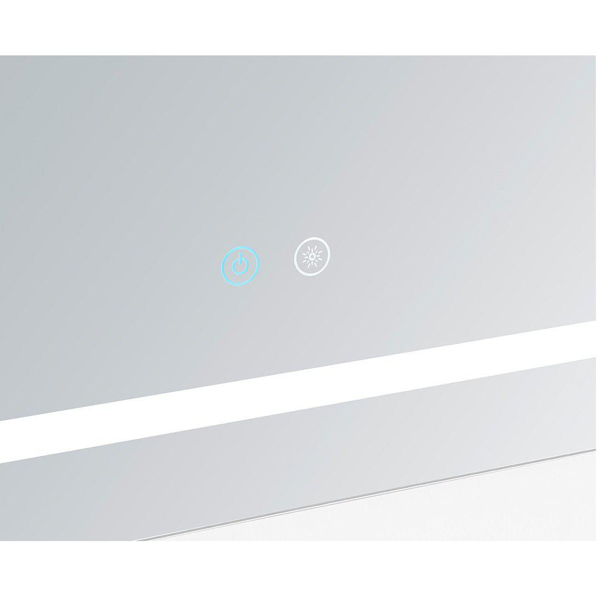 Aquadom Daytona 72" X 36" Rectangle Ultra-Slim Frame LED Lighted Bathroom Mirror With Defogger - D-7236