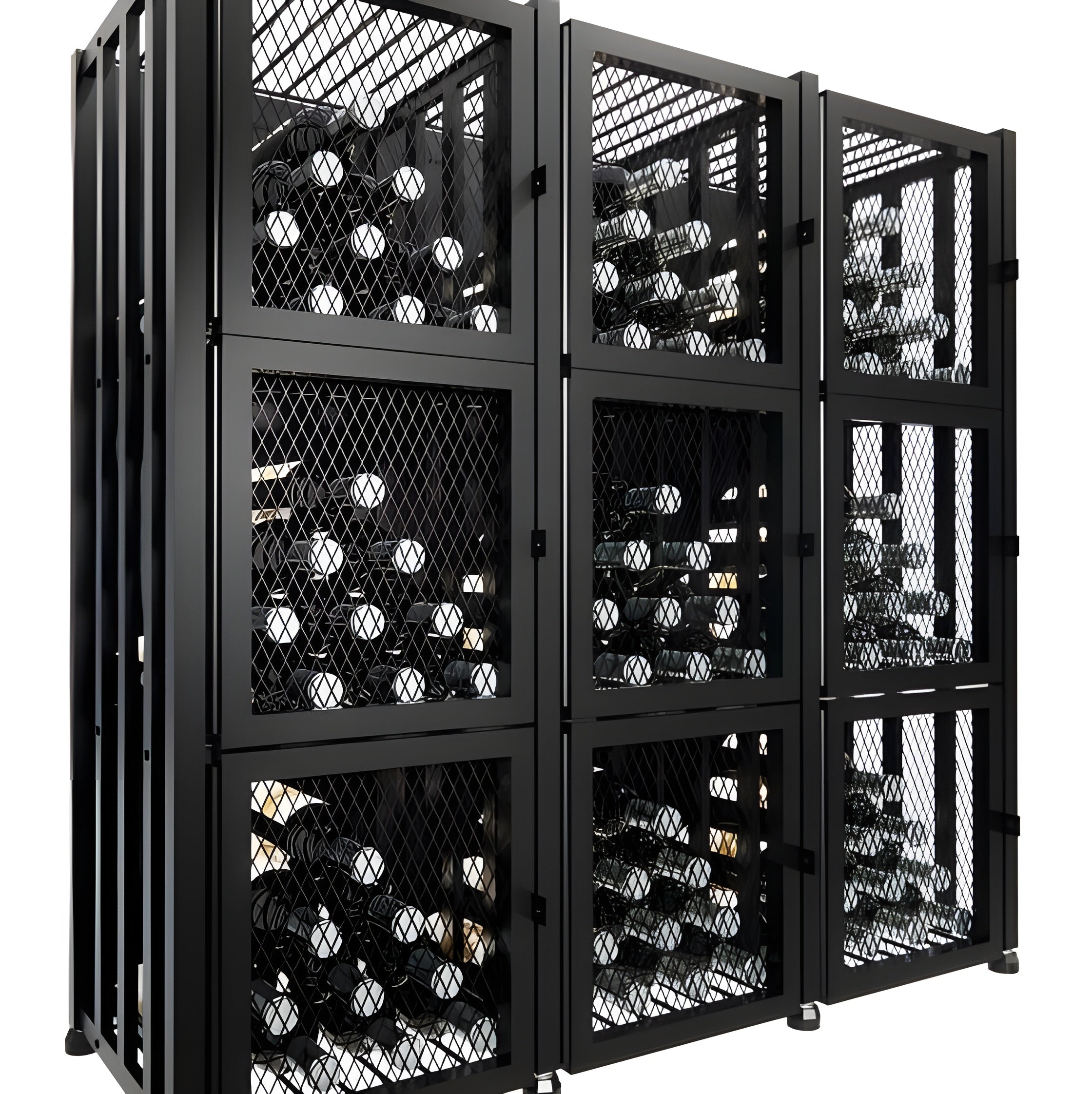 Vintage View Case &amp; Crate Locker 3 Kit (freestanding wine bottle storage with secure backs)