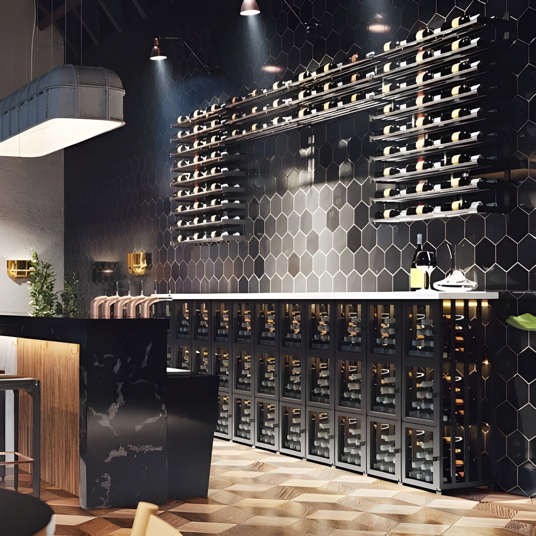 Vintage View Case &amp; Crate Locker 3 Kit (freestanding wine bottle storage with secure backs)
