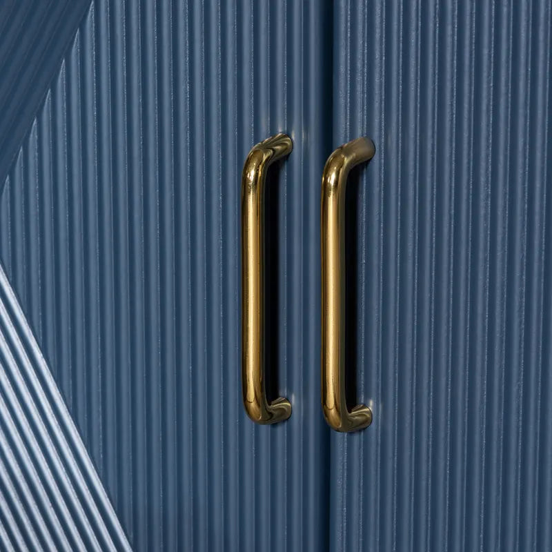 Crestview Collection Arvada 72" x 16" x 37" 4-Door Traditional Slate Gray Wood Sideboard - CVFVR8316