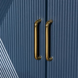 Crestview Collection Arvada 72" x 16" x 37" 4-Door Traditional Slate Gray Wood Sideboard - CVFVR8316