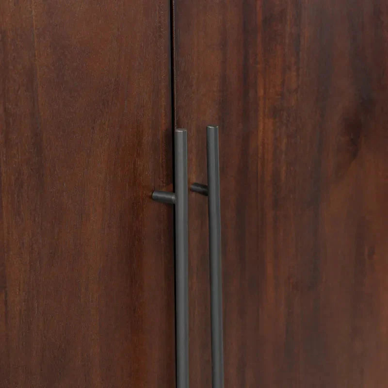 Crestview Collection Hawthorne Estate 74" x 16" x 34" 6-Door Traditional Brown Wood Parkway Pine Sideboard - CVFZR2175