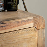 Crestview Collection Pleasant Grove 64" x 14" x 13" Transitional Metal And Wood Console In Light Wood Finish - CVFVR8251