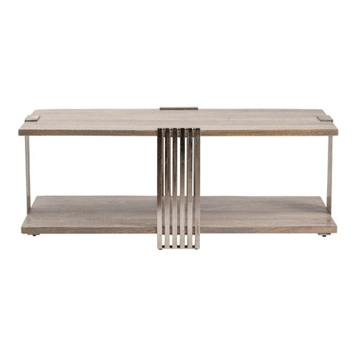 Crestview Collection Pleasant Hill 51" x 31" x 20" Occasional Metal And Wood Cocktail Table - CVFNR862