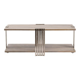 Crestview Collection Pleasant Hill 51" x 31" x 20" Occasional Metal And Wood Cocktail Table - CVFNR862