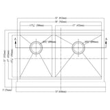 Dawn USA Apron Sink Double Bowl - DAF3321L