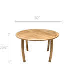 Royal Teak Collection Dolphin Table 50" Round - DP50R
