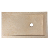 Eden Bath Rectangular Slopes Vessel Sink in Honed Galala Beige Marble - EB_S194GB-H