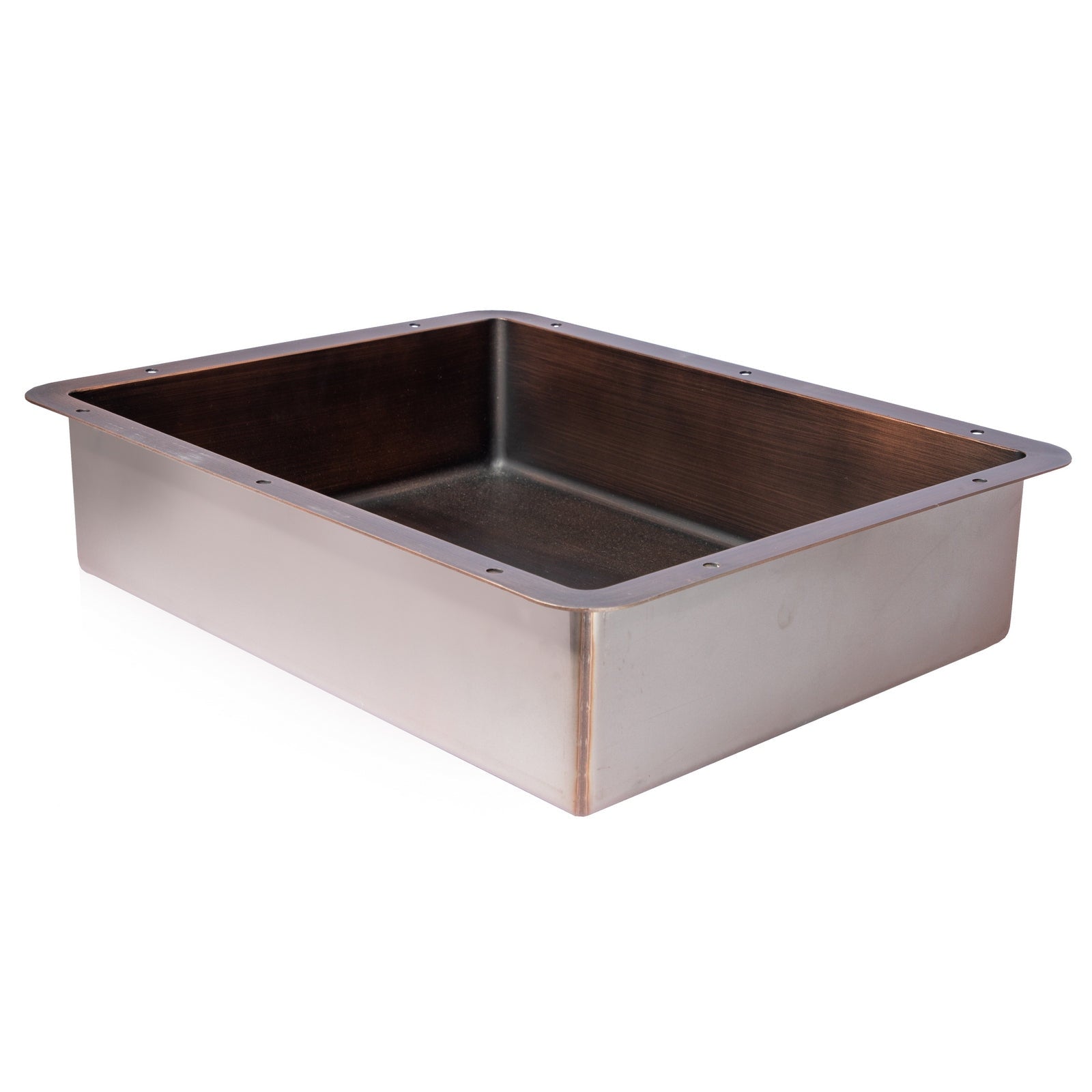 Eden Bath Rectangular 20" x 16" Stainless Steel Undermount Bathroom Sink with Drain in Bronze - EB_SS051BZ
