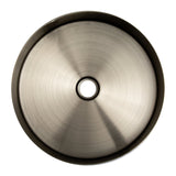 Eden Bath 15" Round Stainless Steel Bathroom Vessel Sink with Drain in Black - EB_SS001BK