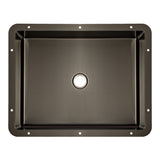 Eden Bath Rectangular 20" x 16" Stainless Steel Undermount Bathroom Sink with Drain in Black - EB_SS051BK
