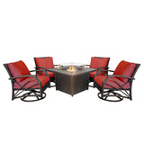 Ethan 5-Piece Outdoor Fire Pit Table Set for Patio
