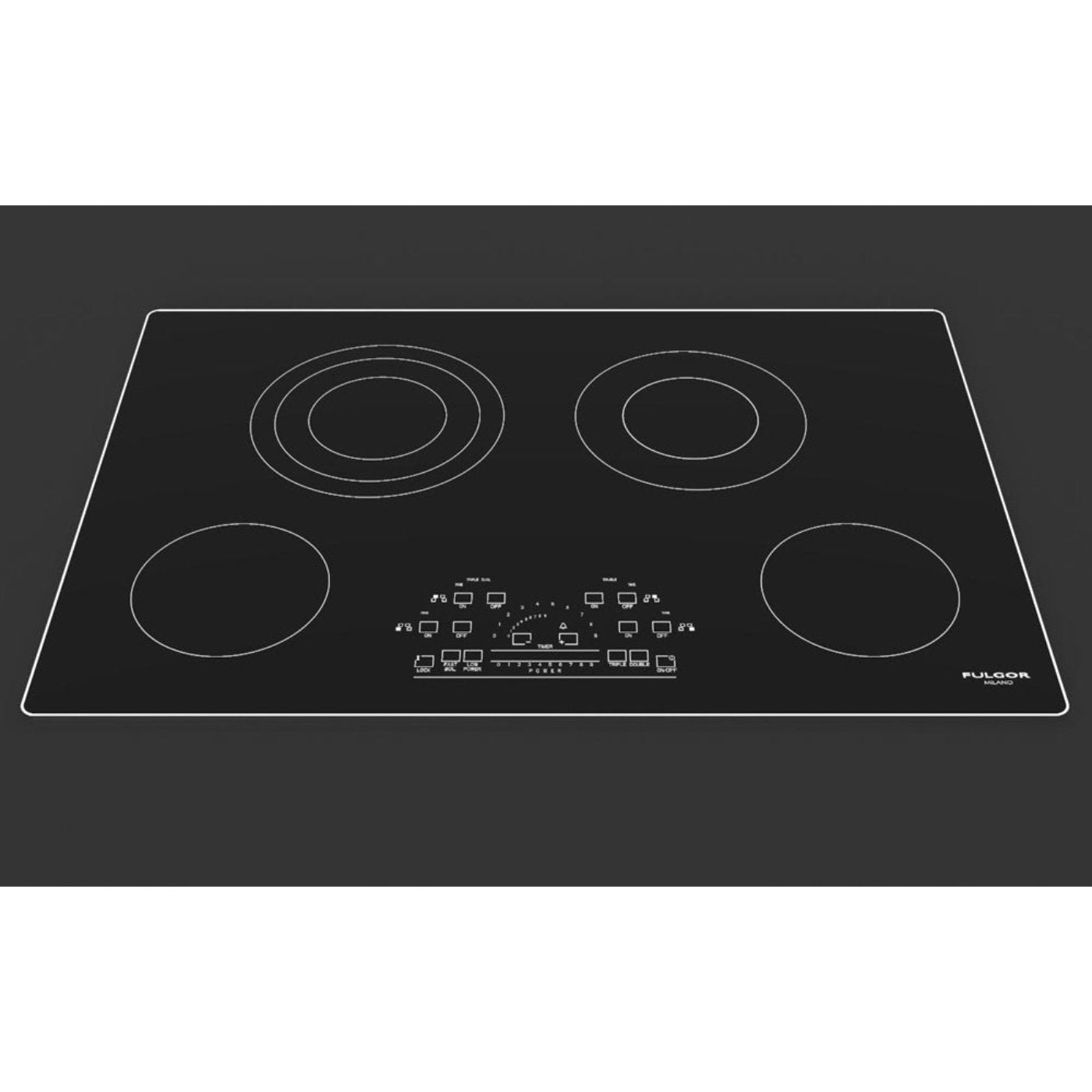 Fulgor Milano 30 in. 600 Series Electric Cooktop with 4 Burners and Glass Ceramic Cooktop in Stainless Steel - F6RT30S2