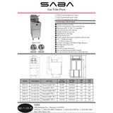 SABA GF45-N - Commercial Gas Fryer Natural Gas - GF45-N