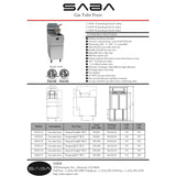 SABA GF45-P - Commercial Gas Fryer Liquid Propane - GF45-P