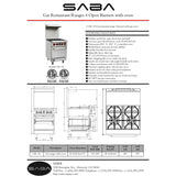 SABA GR-24 - Commercial Gas 4 Burner with Oven - GR-24