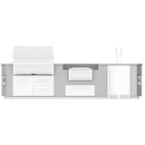 Hestan 12-Foot Outdoor Living Suite with Cutout for Power Burner