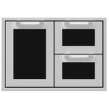 Hestan 30-Inch Double Drawer and Storage Door Combination - AGSDR30-SS