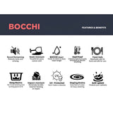 Bocchi 34" Undermount Double Bowl Composite Workstation Kitchen Sink with Covers in Concrete Gray - 1618-506-0126HP