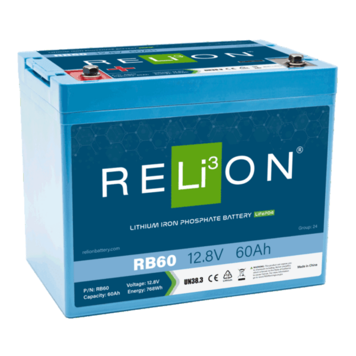Relion 12.8V 60Ah 4Sc Lifepo4 - R7RRB60