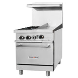 Inferno Blaze IB-GR-2412G 24” wide, 2 Burner Range, 12” Wide Manual Griddle, 1 Oven - IB-GR-2412G