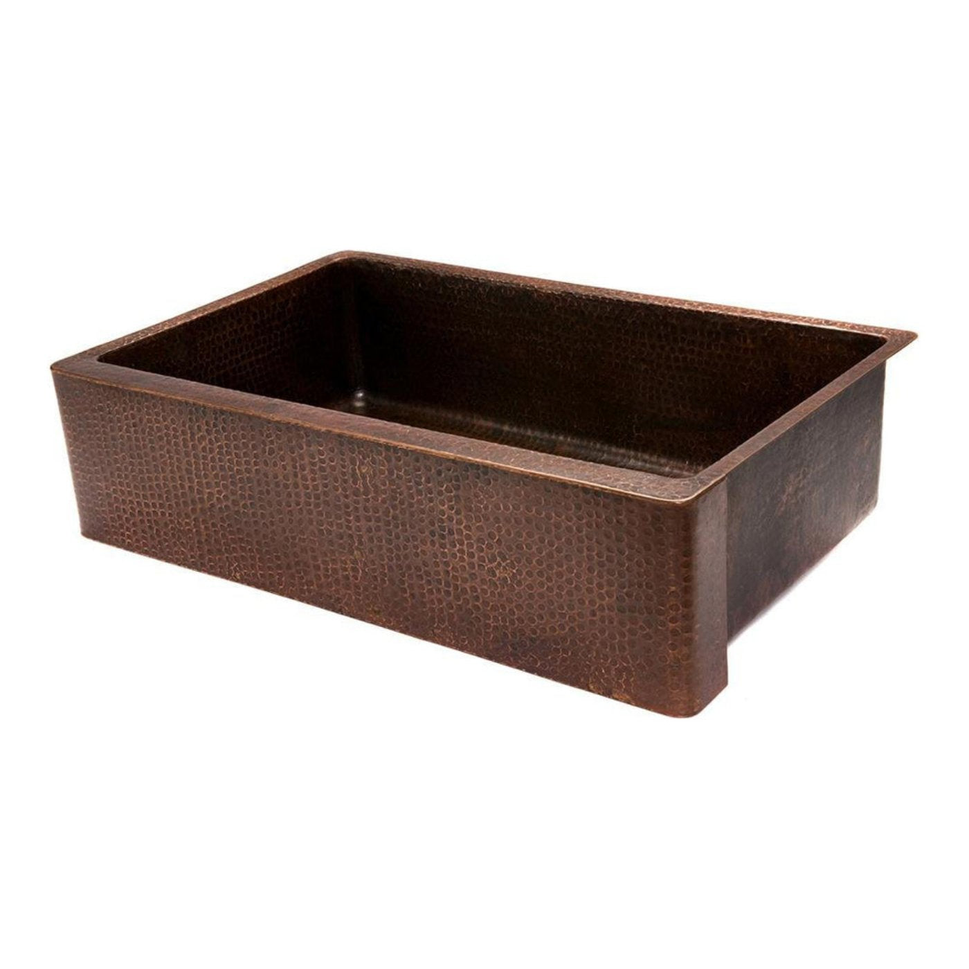 Premier Copper 35 in. Hammered Copper Apron Front Single Basin Kitchen Sink (KASDB35229)