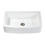 Kingston Brass Solid Surface 36" x 22" Farmhouse Single Bowl Kitchen Sink, Matte White - GKFA36229
