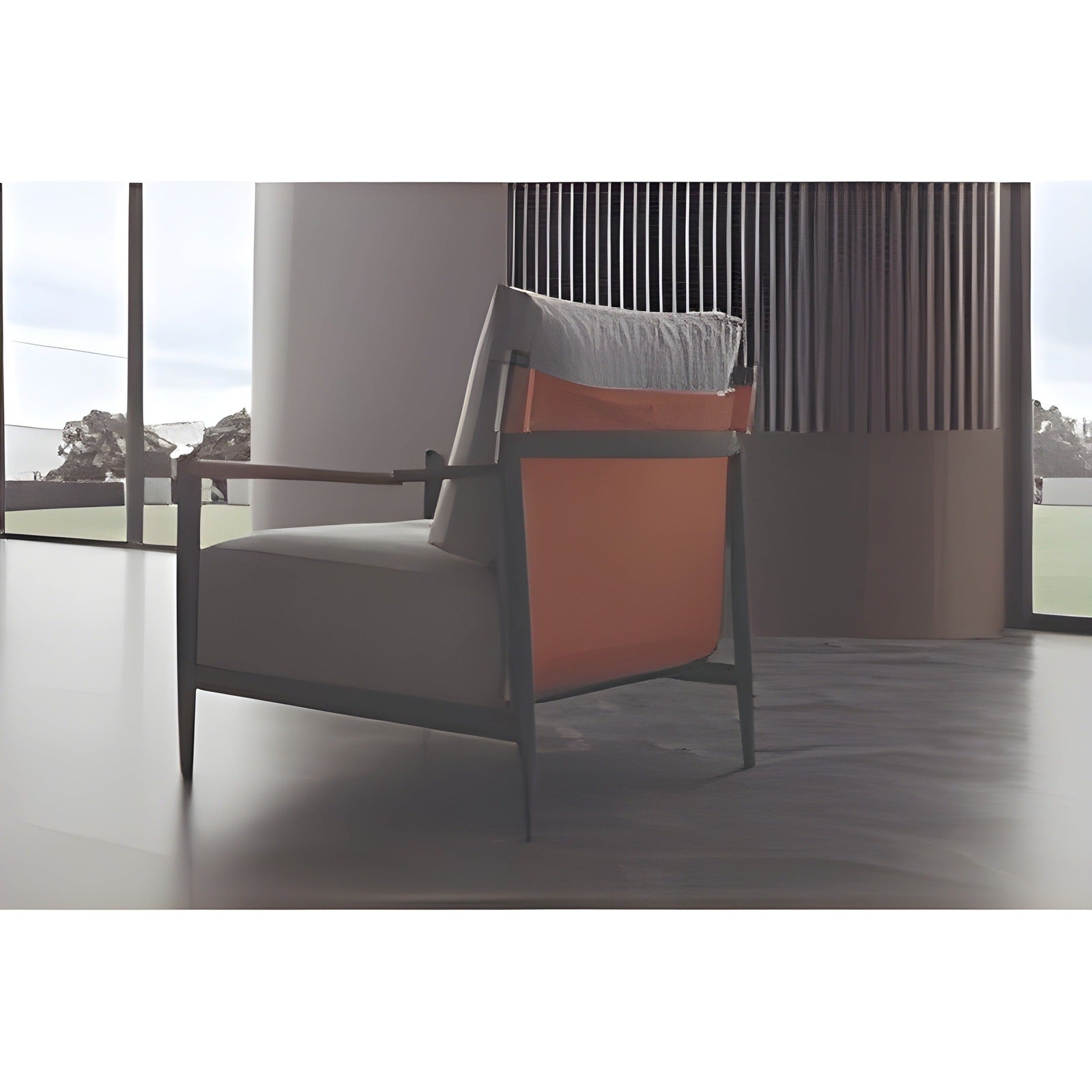 Enza Home US Linz Armchair - Metal - 2118 - K2 - 22406 Grey - KL:40109 Tobacco - AR:217 - 1454073
